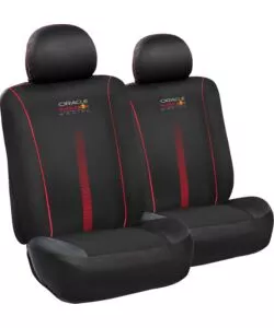 Set 2 pezzi coprisedile auto RedBull "Powerbar" nero e rosso
