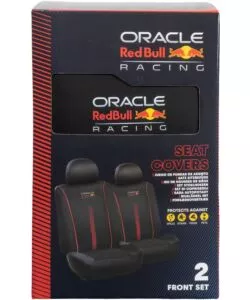 Set 2 pezzi coprisedile auto RedBull "Powerbar" nero e rosso