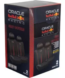 Set 2 pezzi coprisedile auto RedBull "Powerbar" nero e rosso