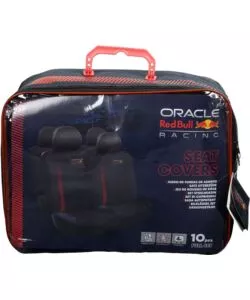 Set 4 pezzi coprisedile auto RedBull "Powerbar" nero e rosso