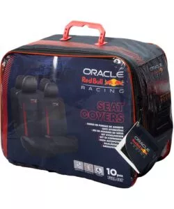 Set 4 pezzi coprisedile auto RedBull "Powerbar" nero e rosso