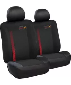 Set coprisedile auto RedBull "PowerBar" nero e rosso 6 pezzi