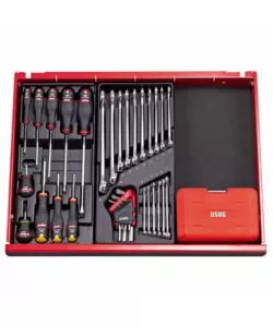 Set 34 pezzi bussole esagonali ed inserti per avvitatura Usag