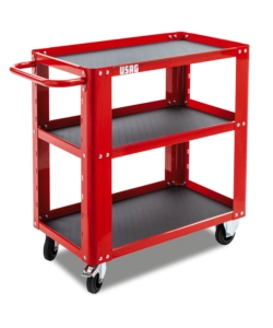 Carrello porta attrezzi 3 ripiani Usag "504 SR" rosso 90,1x45,2x84,9 cm