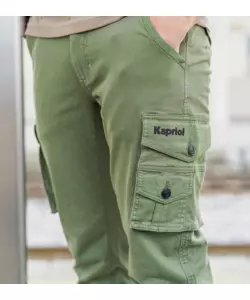 Pantalone Kapriol cargo verde taglia XL