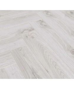 Pavimento laminato bianco rovere "Herringbone" Kimono 8 mm ac4 1,238 mq²