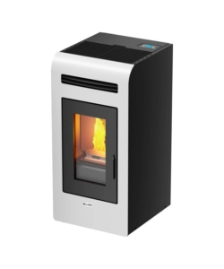 Outlet - usato per prova - Stufa a pellet canalizzata Canadian Stove "Vancouver 14C" bianco 12,5 kW