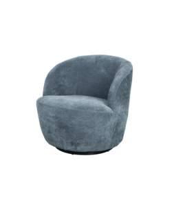 POLTRONA GIREVOLE BELLAHOME "AURA" AZZURRO 62X62X70 CM