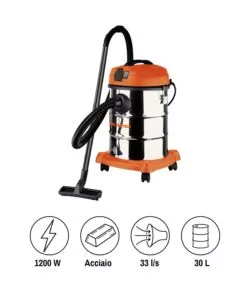 Aspiratore solidi liquidi elettrico Dolomitech 1200W 30lt 33l/s