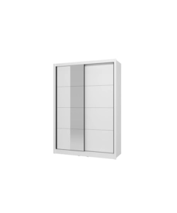 ARMADIO 2 ANTE SCORREVOLI BELLAHOME "ALBA" CON SPECCHIO BIANCO 155,2X59,8X215,7 CM