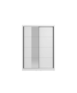 ARMADIO 2 ANTE SCORREVOLI BELLAHOME "ALBA" CON SPECCHIO BIANCO 155,2X59,8X215,7 CM