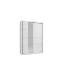 ARMADIO 2 ANTE SCORREVOLI BELLAHOME "ALBA" CON SPECCHIO BIANCO 155,2X59,8X215,7 CM