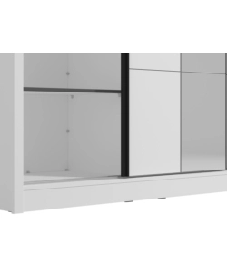 ARMADIO 2 ANTE SCORREVOLI BELLAHOME "ALBA" CON SPECCHIO BIANCO 155,2X59,8X215,7 CM