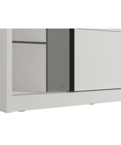 ARMADIO 2 ANTE SCORREVOLI BELLAHOME "ALBA" CON SPECCHIO BIANCO 250,8X59,8X215,7 CM