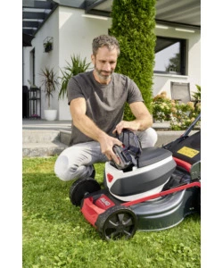 TAGLIAERBA A BATTERIA AL-KO "46.6 LI SP" TAGLIO 46 CM 2 BATTERIE 18V 2,5AH E 5AH E CARICABATTERIE