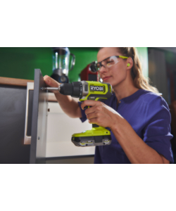 Kit valigetta trapano avvitatore a batteria Ryobi "RDD18-2C42S" 18V 4Ah e caricabatterie