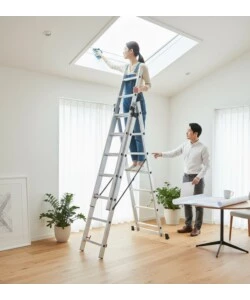 Scala a sfilo 3 rampe in alluminio Easy System portata massima 150 kg