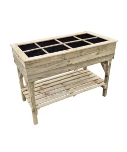 Fioriera per orto da esterno con supporto in legno di pino 120x60x87 cm