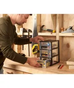 Cassettiera 3 cassetti Stanley "Essential media" 17x24x30 cm