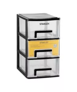 Cassettiera 3 cassetti Stanley "Essential media" 17x24x30 cm