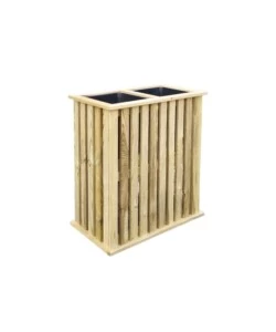 Fioriera verticale in legno EuroGarden 2 scomparti 62x33x65 cm