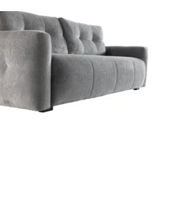 Divano letto BellaHome "Roma" 3 posti in tessuto grigio 236x98x87 cm
