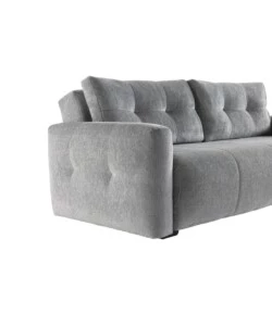 Divano letto BellaHome "Roma" 3 posti in tessuto grigio 236x98x87 cm