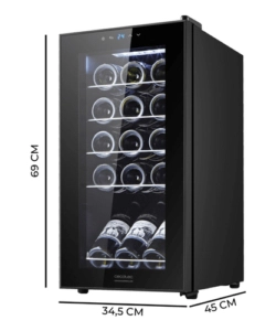 Cantina vino Cecotec "1550 Black Compressor" 15 bottiglie