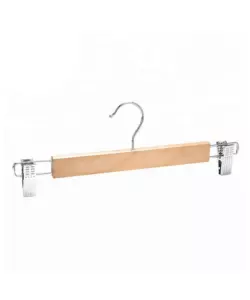 Set 6 grucce pantaloni legno naturale 34x3x1,2 cm