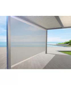 PANNELLO OMBREGGIANTE AVVOLGIBILE PER PERGOLE RIVIERA IN ALLUMINIO E TEXTILENE GRIGIO LATO 4 M
