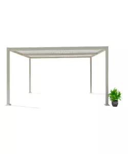 PERGOLA BIOCLIMATICA RIVIERA "SOLANUM PLUS" IN ALLUMINIO BEIGE 3X4X2,4 MT