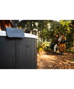 PISCINA IDROMASSAGGIO RIVIERA "DENVER" MARRONE EFFETTO LEGNO 6 PERSONE 182X182X70 CM