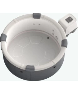 PISCINA IDROMASSAGGIO RIVIERA "DENVER" MARRONE EFFETTO LEGNO 6 PERSONE 182X182X70 CM