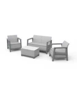 Set da giardino Keter "Scandi Lounge" grigio chiaro 4 posti