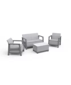 Set da giardino Keter "Scandi Lounge" grigio chiaro 4 posti