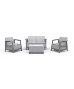 Set da giardino Keter "Scandi Lounge" grigio chiaro 4 posti