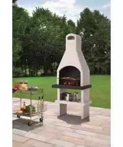 BARBECUE A CARBONELLA PALAZZETTI IN CEMENTO "PISTOIA" 80X59X203 CM