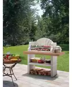 BARBECUE A CARBONELLA IN CEMENTO PALAZZETTI "SAINT-TROPEZ" 128X71X124 CM