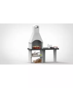 BARBECUE A CARBONELLA IN CEMENTO "PISTOIA XL" 160X59X203 CM