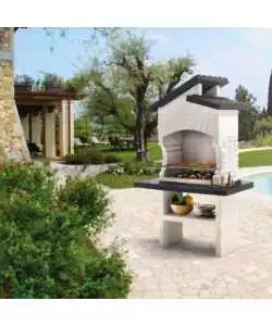 BARBECUE A CARBONELLA IN CEMENTO PALAZZETTI "PROCIDA 2" 118X70X186 CM