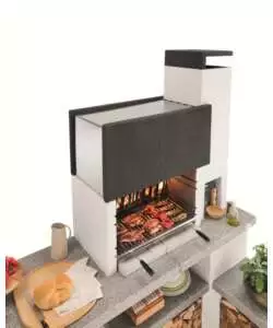 BARBECUE A CARBONELLA IN CEMENTO "NEW YORK" 184X95X246 CM