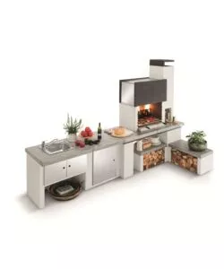 BARBECUE A CARBONELLA IN CEMENTO "NEW YORK" 184X95X246 CM