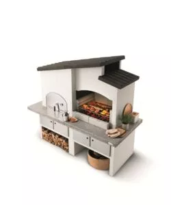 BARBECUE A CARBONELLA IN CEMENTO PALAZZATTI "NEW ZEALAND 2" 118X92X265 CM