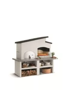 BARBECUE A CARBONELLA IN CEMENTO PALAZZATTI "NEW ZEALAND 2" 118X92X265 CM