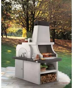 BARBECUE A CARBONELLA IN CEMENTO PALAZZETTI "BASTIA" 204X95X187 CM