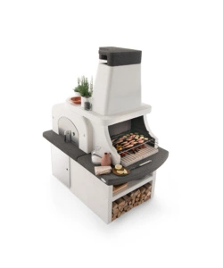 BARBECUE A CARBONELLA IN CEMENTO PALAZZETTI "BASTIA" 204X95X187 CM