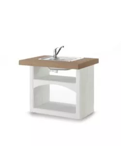 CUCINA DA ESTERNO MODULARE PALAZZETTI "BRIONI LAVELLO" IN CEMENTO 90X70X78 CM