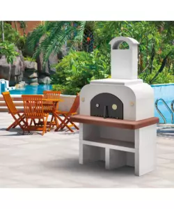 FORNO PIZZA A LEGNA PALAZZETTI "EASY MEDIUM" CON BASAMENTO 4 PIZZE