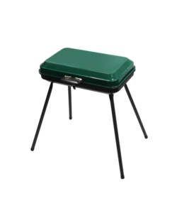 BARBECUE A CARBONE A VALIGETTA OMPAGRILL VERDE GRIGLIA 28X46,5 CM