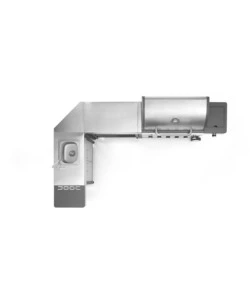 CUCINA DA ESTERNO MODULARE OMPAGRILL "INDIAN" IN ACCIAIO INOX CON BARBECUE INDIANAPOLIS 7/B, LAVELLO, TAVOLO E CORNER